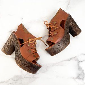 Free People Farrah Platform Clog Sandals Size 38